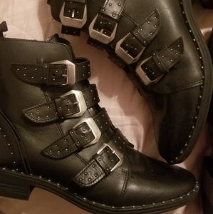 Steve madden studded combat boots